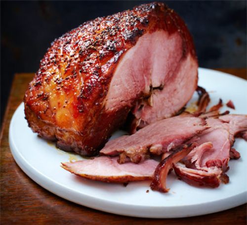 Cola ham with maple and mustard glaze